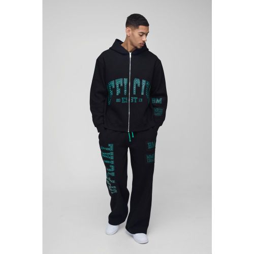 Survêtement oversize à bords bruts - Official - S - Boohooman - Modalova