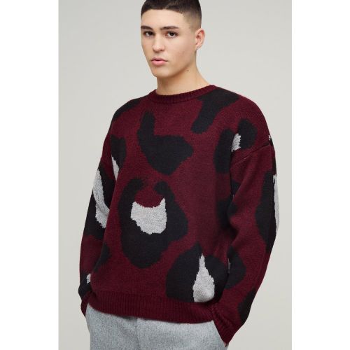 Pull oversize à imprimé léopard - L - Boohooman - Modalova