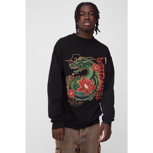 Sweat oversize à imprimé dragon homme - S - Boohooman - Modalova