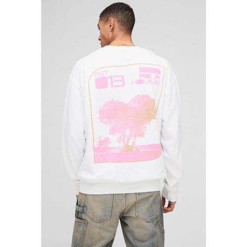 Sweat oversize à imprimé 13 homme - S - Boohooman - Modalova