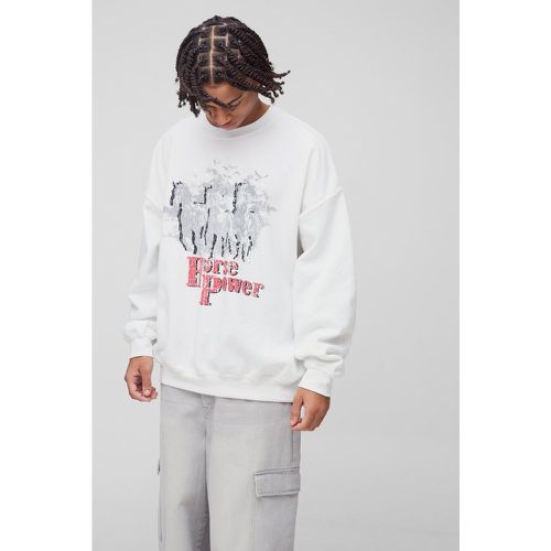 Sweat oversize à imprimé western homme - S - Boohooman - Modalova