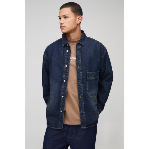 Chemise oversize délavée - S - Boohooman - Modalova