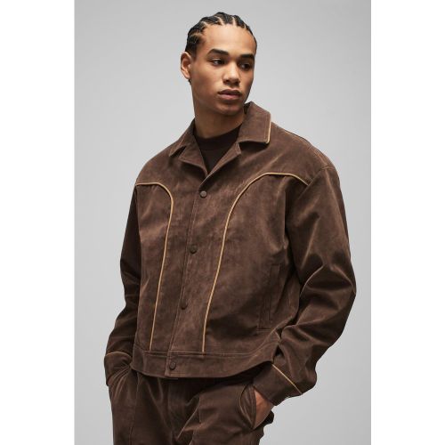 Veste Harrington oversize en synthétique - S - Boohooman - Modalova