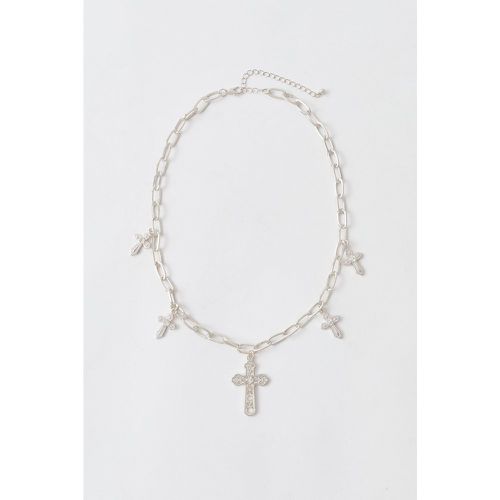 Collier à pendentif croix - ONE SIZE - Boohooman - Modalova