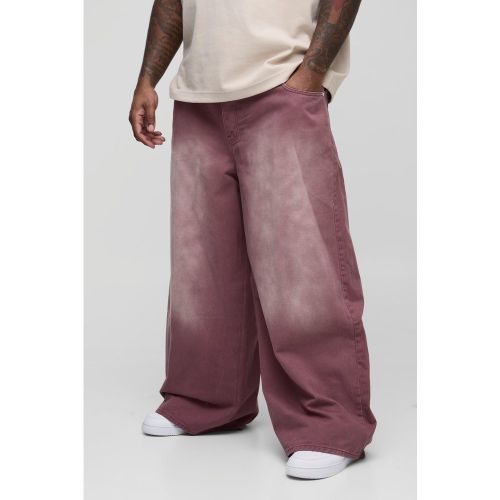 Grande taille - Jean baggy délavé - 38R - Boohooman - Modalova