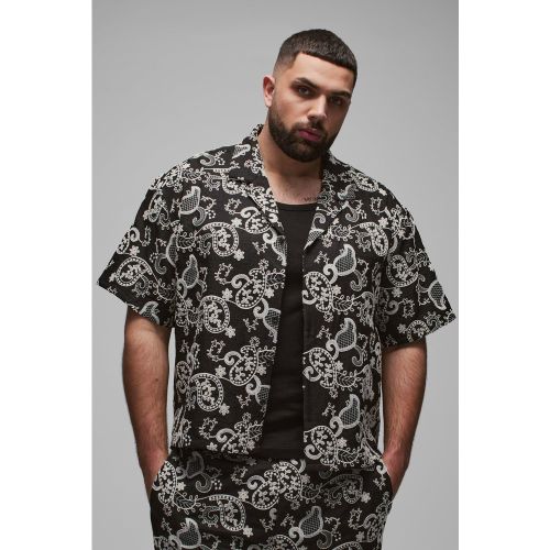 Grande taille - Chemise oversize à broderie cachemire - XXXL - Boohooman - Modalova