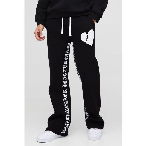 Jogging large à imprimé cœur en relief - M - Boohooman - Modalova