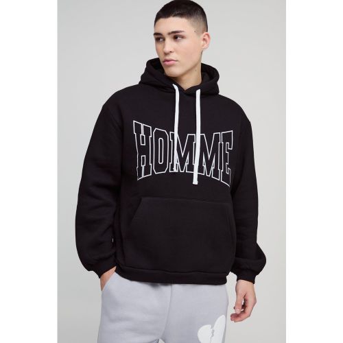 Sweat à capuche oversize à slogan - S - Boohooman - Modalova