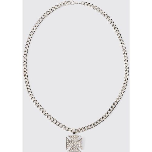 Collier é à pendentif croix - ONE SIZE - Boohooman - Modalova