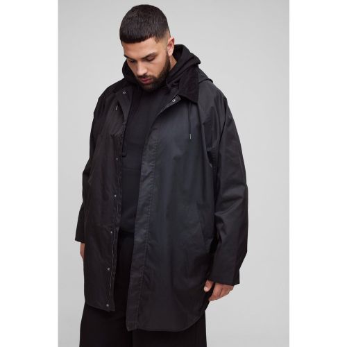 Grande taille - Parka à capuche en velours côtelé homme - XXXL - Boohooman - Modalova