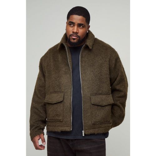 Grande taille - Surchemise oversize brossée - XXXL - Boohooman - Modalova