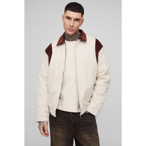 Tall - Veste matelassée en velours côtelé - S - Boohooman - Modalova