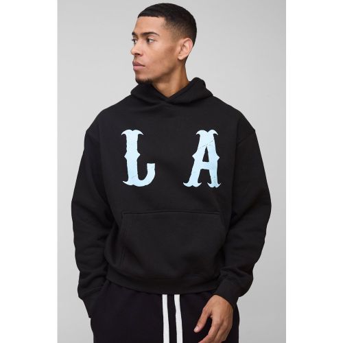 Sweat à capuche oversize à imprimé western - S - Boohooman - Modalova