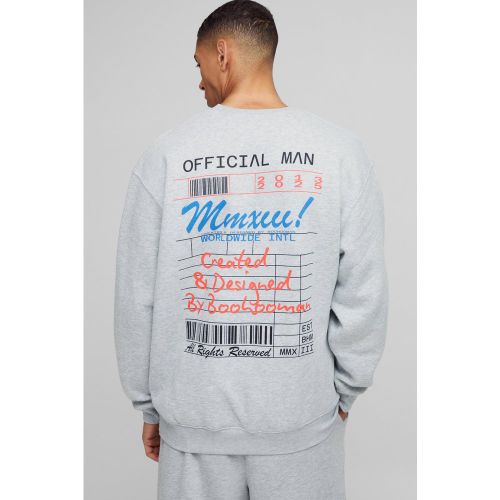 Sweat oversize imprimé homme - S - Boohooman - Modalova