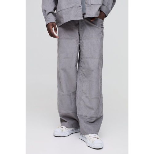 Pantalon charpentier baggy en velours côtelé - S - Boohooman - Modalova