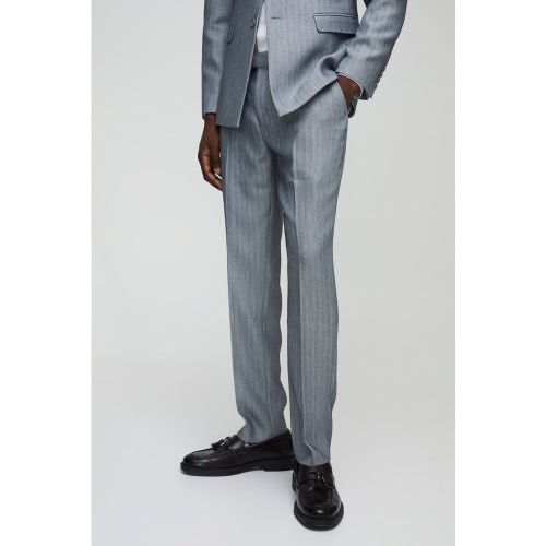 Pantalon slim habillé à chevrons - 28 - Boohooman - Modalova
