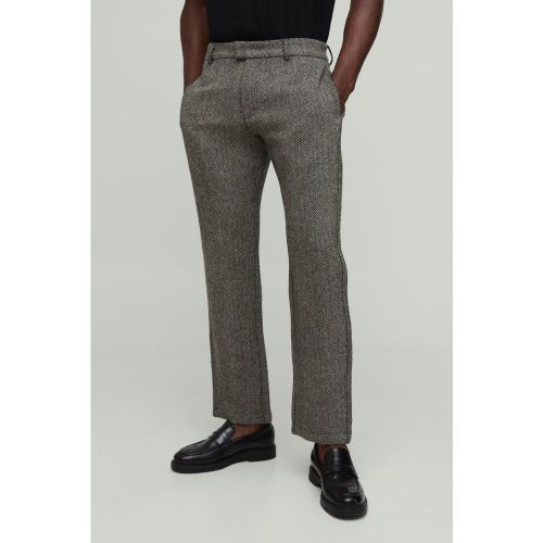 Pantalon slim habillé à chevrons - 28 - Boohooman - Modalova