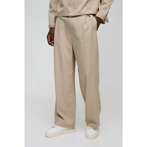 Pantalon de costume large texturé - 28 - Boohooman - Modalova