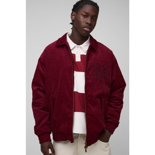 Veste universitaire oversize en velours côtelé - MAN - S - Boohooman - Modalova