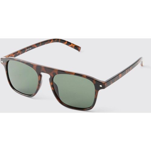 Lunettes de soleil rétro écaille de tortue - ONE SIZE - Boohooman - Modalova