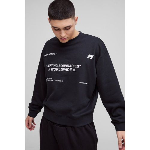 Sweat oversize à imprimés multiples homme - S - Boohooman - Modalova
