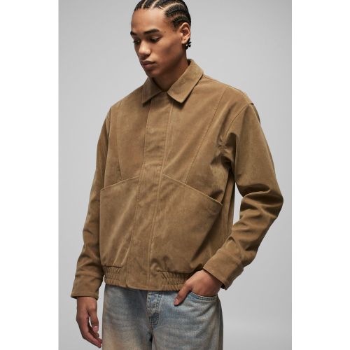 Veste Harrington oversize en synthétique - S - Boohooman - Modalova