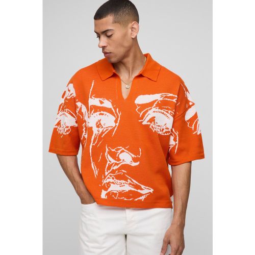 Polo oversize en maille - S - Boohooman - Modalova