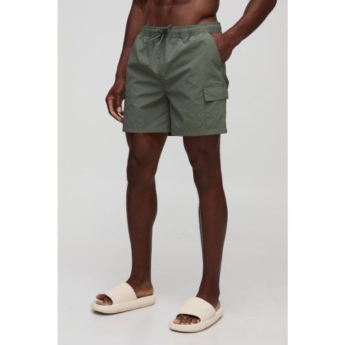 Short de bain cargo mi-long texturé - S - Boohooman - Modalova