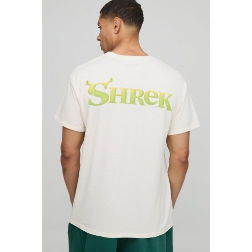 T-shirt oversize écru à imprimé Shrek - S - Boohooman - Modalova