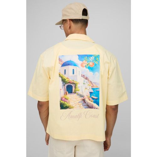 Chemise oversize à imprimé Amalfi Coast - S - Boohooman - Modalova