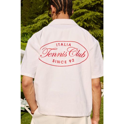 Chemise oversize à imprimé club de tennis - S - Boohooman - Modalova