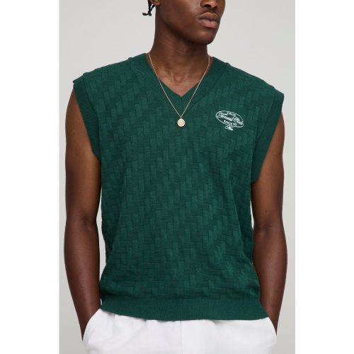 Pull oversize à motif croisé brodé - S - Boohooman - Modalova