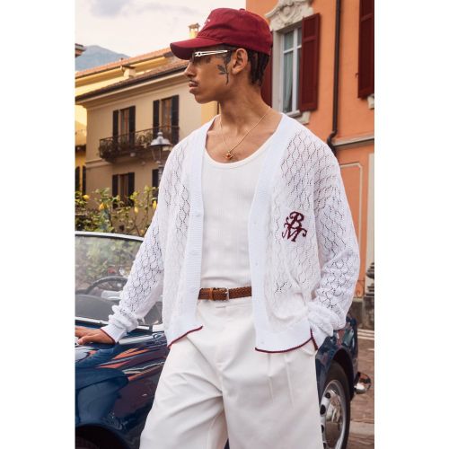 Cardigan oversize en maille - S - Boohooman - Modalova