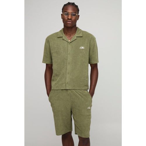 Ensemble oversize avec chemise oversize et short - S - Boohooman - Modalova