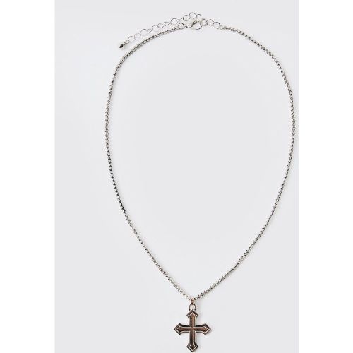 Collier gothique à pendentif croix - ONE SIZE - Boohooman - Modalova