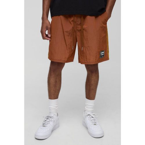 Short large brillant en nylon - S - Boohooman - Modalova