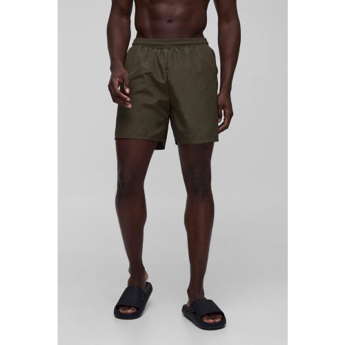 Short de bain droit mi-long uni - S - Boohooman - Modalova