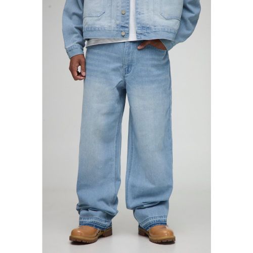 Jean large délavé - 28R - Boohooman - Modalova