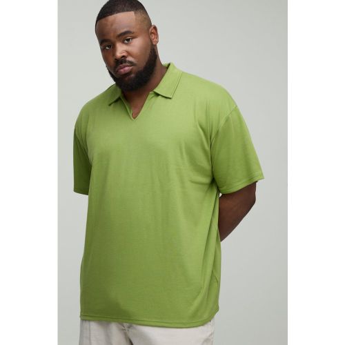 Grande taille - Polo oversize à col V - 2XL - Boohooman - Modalova