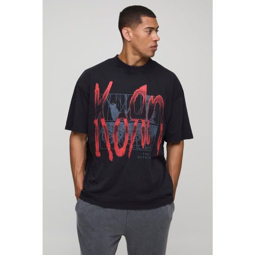 T-shirt oversize délavé à col montant - S - Boohooman - Modalova