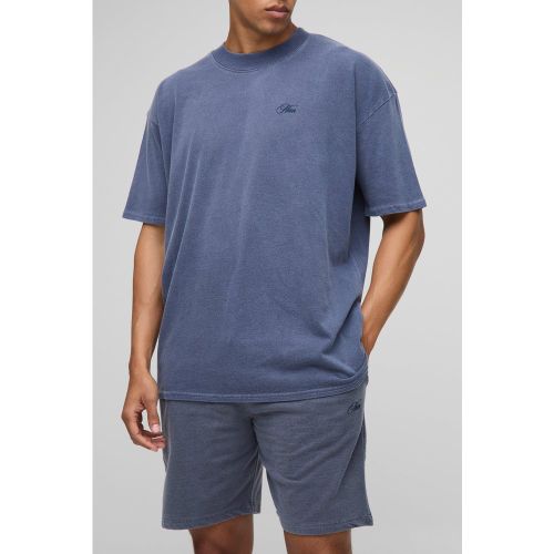 Ensemble oversize délavé à slogan - MAN homme - S - Boohooman - Modalova