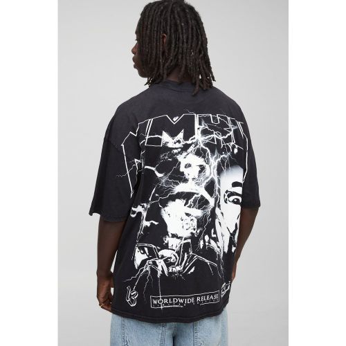 T-shirt oversize imprimé - Official - S - Boohooman - Modalova
