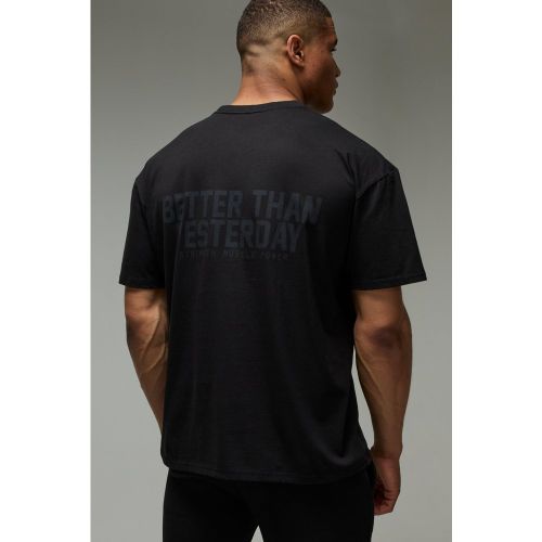 T-shirt de sport oversize à slogan - MAN Active - S - Boohooman - Modalova