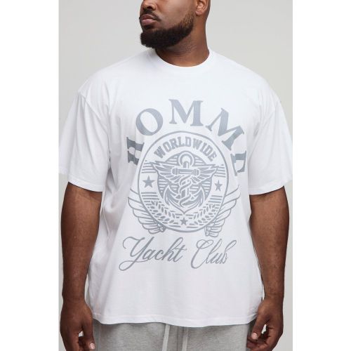 Grande taille - T-shirt oversize universitaire imprimé - 2XL - Boohooman - Modalova