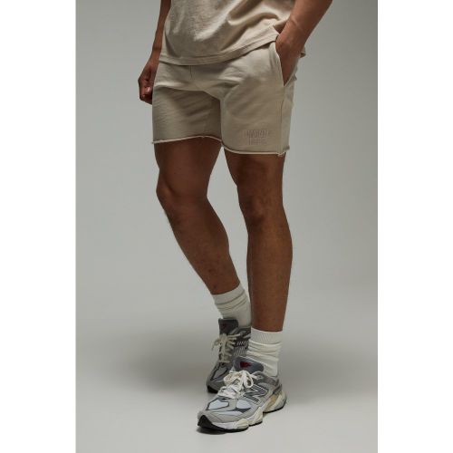 Short de sport délavé à slogan - MAN Active homme - 2XL - Boohooman - Modalova