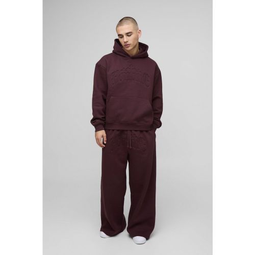 Survêtement oversize à slogan - S - Boohooman - Modalova