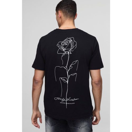 T-shirt à imprimé rose - S - Boohooman - Modalova