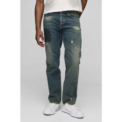 Jean droit déchiré - 28R - Boohooman - Modalova