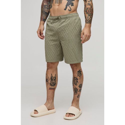 Short de bain long texturé - S - Boohooman - Modalova
