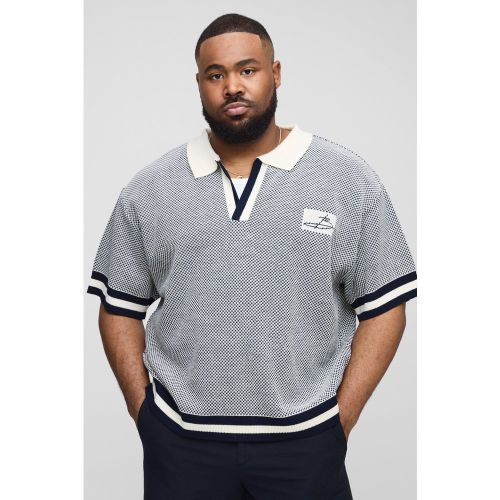 Grande taille - Polo oversize à bords contrastants - 2XL - Boohooman - Modalova